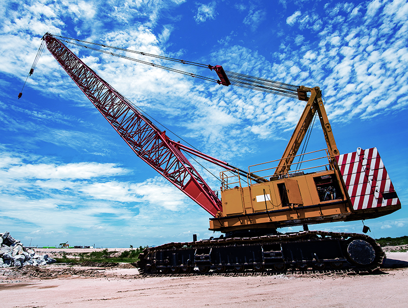 Boom Pipe of HYST Backs 800-ton Crawler Crane